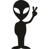 Инопланетянин изображающий символ Мира