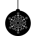 Игрушка для елки с рисунком снежинки