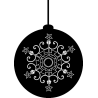 Игрушка для елки с рисунком снежинки