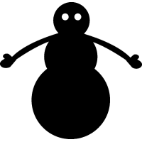 Снеговик с торчащими руками