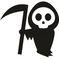 Образ Смерти с серпом на Хэллоуин