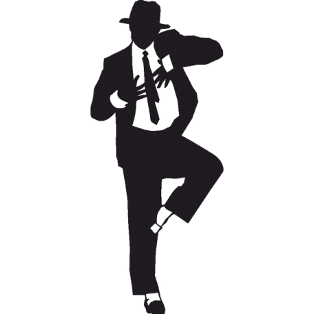 Танцующий Майкл Джексон с поднятой ногой