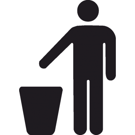 Человек бросающий мусор в Урну