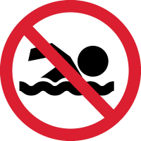 Знак Плавать Запрещено 1