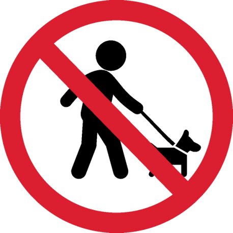 Знак Гулять с Собаками Запрещено 1