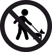 Знак Гулять с Собаками Запрещено 2