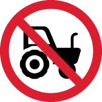Запрещается движение Тракторов 1
