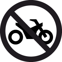 Знак Въезд на Мотоцикле Запрещен 2