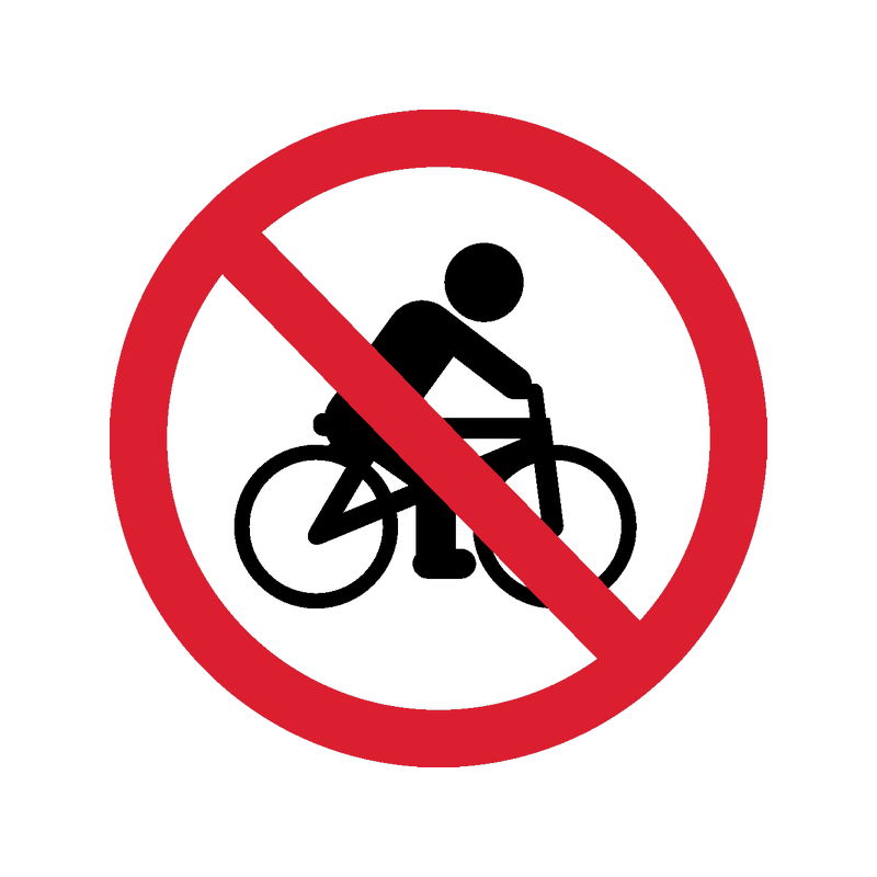 Велосипед запрещается