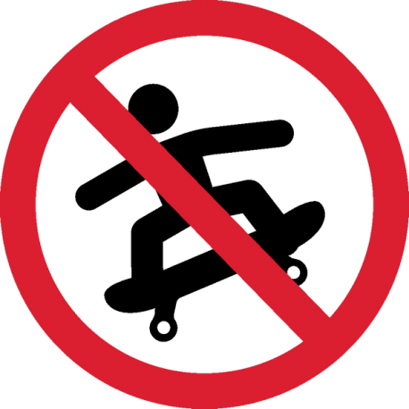 Знак Кататься на Скейте Запрещено 1