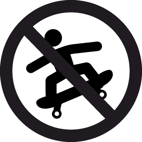 Знак Кататься на Скейте Запрещено 2