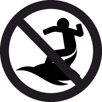 Знак кататься на серфе запрещено 2
