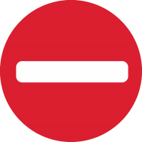 Знак Въезд Запрещен  - Кирпич