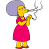 Курящая женщина из мультфильма Симпсоны