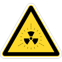 Знак опасно радиация