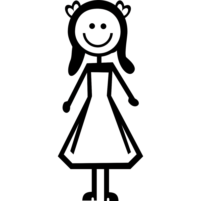 Рисунок девочки схематично