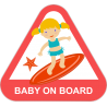 Baby on board - ребенок на серфе