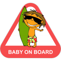 Baby on board - ребенок на сёрфе