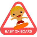 Baby on board - ребенок на серфе