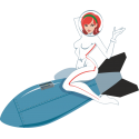 Девушка на ракете Rocketgirl