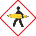 Знак осторожно серферы