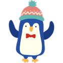 Пингвин в шапке и бабочке