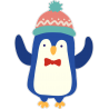 Пингвин в шапке и бабочке