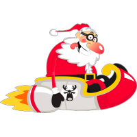 Санта Клаус на ракете