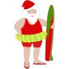 Санта Клаус - серфер