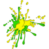 Жёлто-зелёная клякса
