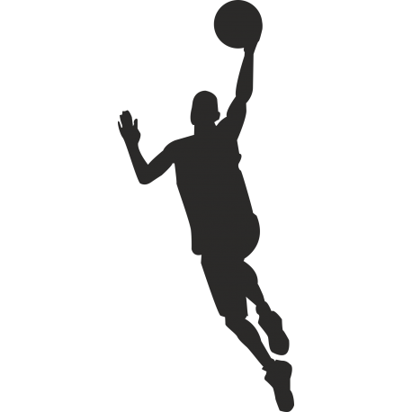 Баскетболист в прыжке с мячом
