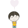 Ребенок с воздушным шариком в руках