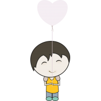 Ребенок с воздушным шариком в руках