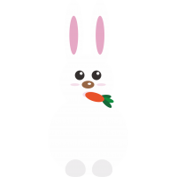 Заяц с морковью в роте