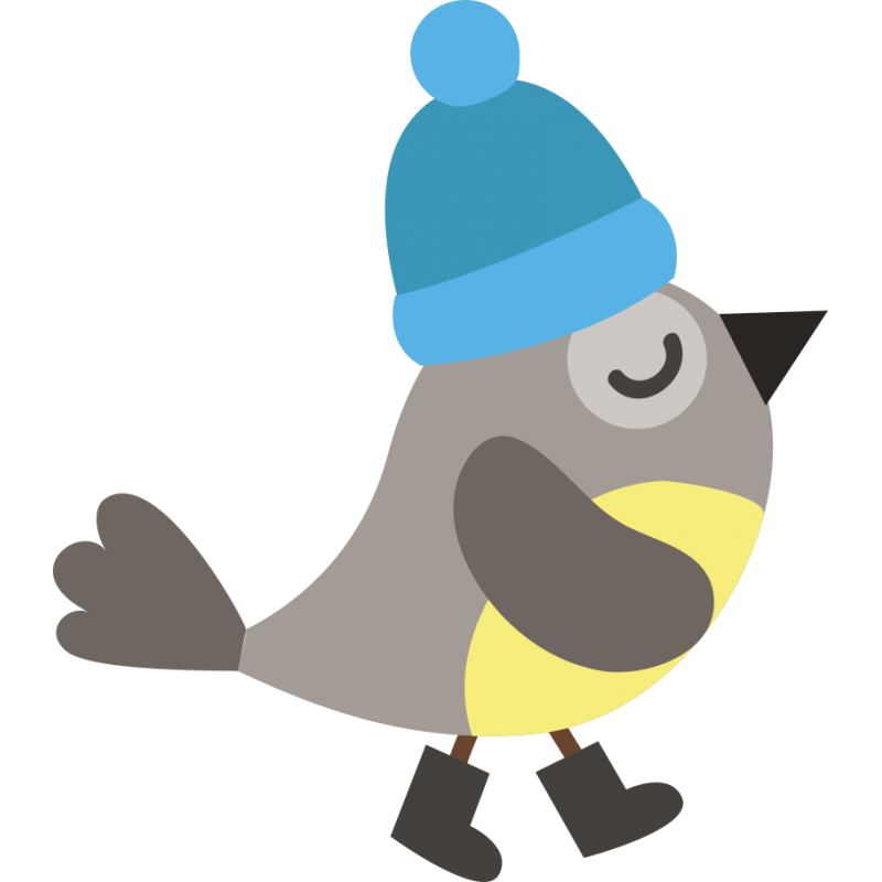 Птичка в шапочке. Синичка мультяшный. Стикер синица. Птичка в шапке и шарфе.
