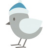 Птица в синей шапочке