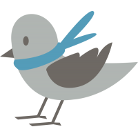 Птица в синем шарфе