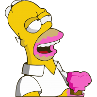 Гомер Симпсон объелся мороженым