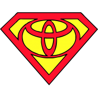 Логотип Toyota (Тоета) в стиле супермена