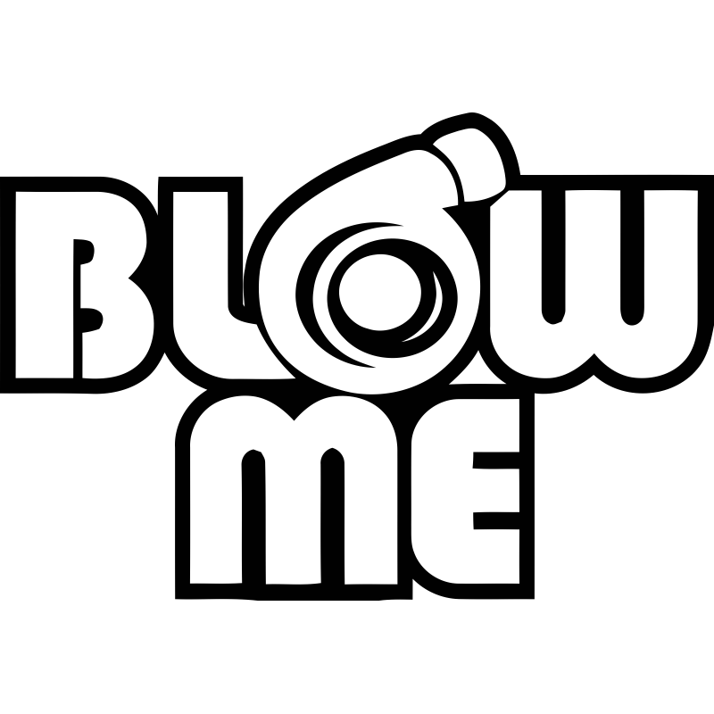 Наклейка на авто "Blow me - Ударь меня" - стикер.