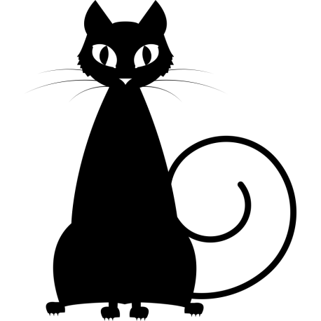 Толстый кот с закрученным хвостом