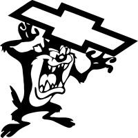Тасманский дьявол со логотипом Chevrolet