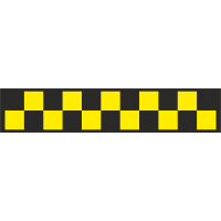 Шашечки для такси черно-желтые
