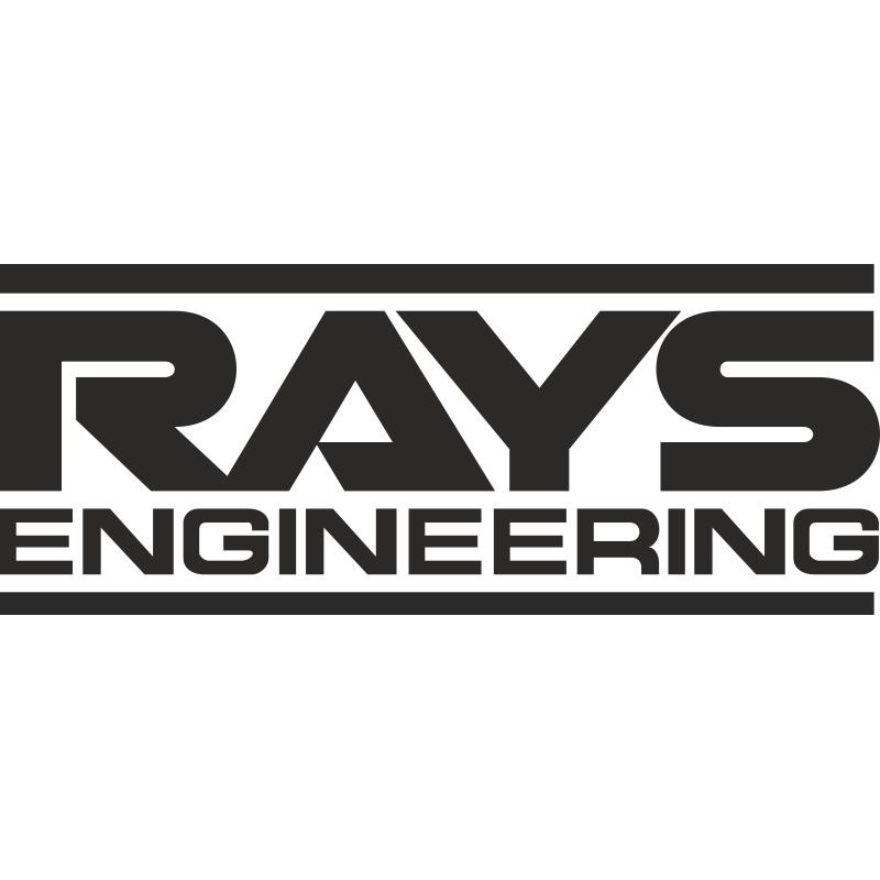 Наклейка на авто "Rays engineering" - стикер.