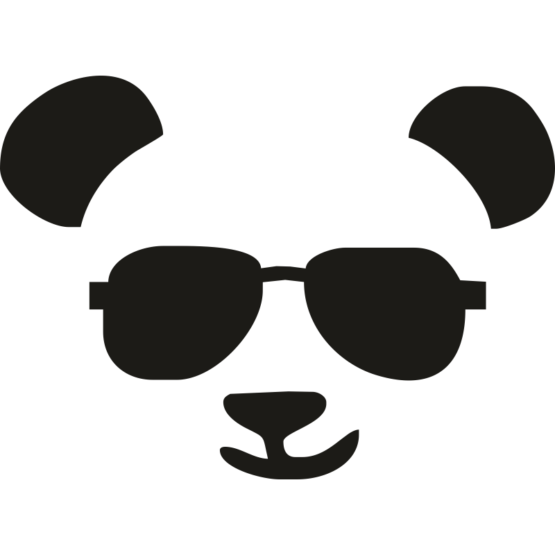 Крутая Панда в очках. Дканда в осках. Трафарет Панда в очках.