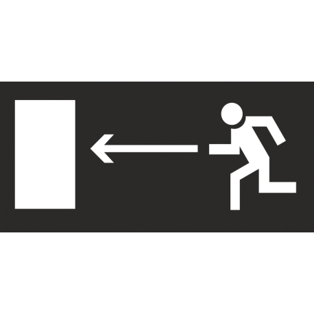 Знак - Направление к эвакуационному выходу налево