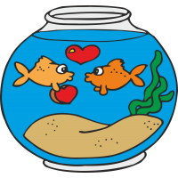 Две влюбленный рыбки