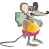 Мышь с мешком за плечами