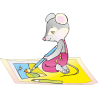 Мышь рисует