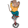 Мышь на одноколесном велосипеде